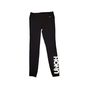Nike Dri-Fit Black Leggings With UNOH Print Womens M‎ workout running comfort